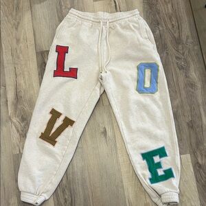 Aerie Oatmeal LOVE Sweatpants